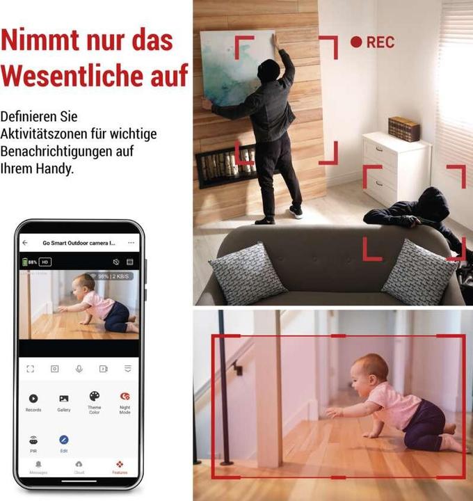 Actual product image Emos GoSmart IP-220W rotating surveillance camera with WiFi (2560 x 1440 Pixels)
