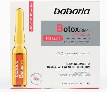 Produktbild Babaria Botox Effect Total Lift Ampoules with Botox-Like Tripeptide and Mills 5 x 2ml - Pack of 5 (2 ml)