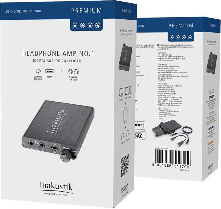 Actual product image Inakustik Premium Headphone Amp. No. 1 (USB-DAC)