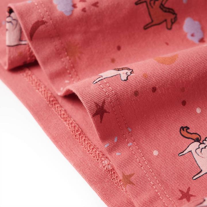 Produktbild VidaXL Kinderpyjama mit Langen Ärmeln Altrosa 116,Material: 95 (116)
