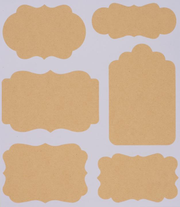 Produktbild Meyco Kraftpapier Sticker "Etiketten", 18 Stk