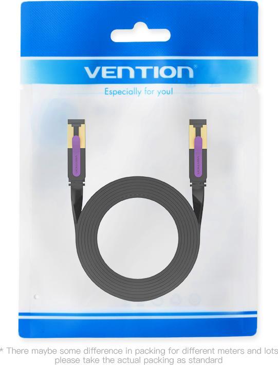 Actual product image Vention Flat UTP Category 7 Network Cable ICABK 8m Black (UTP, CAT7, 8 m)