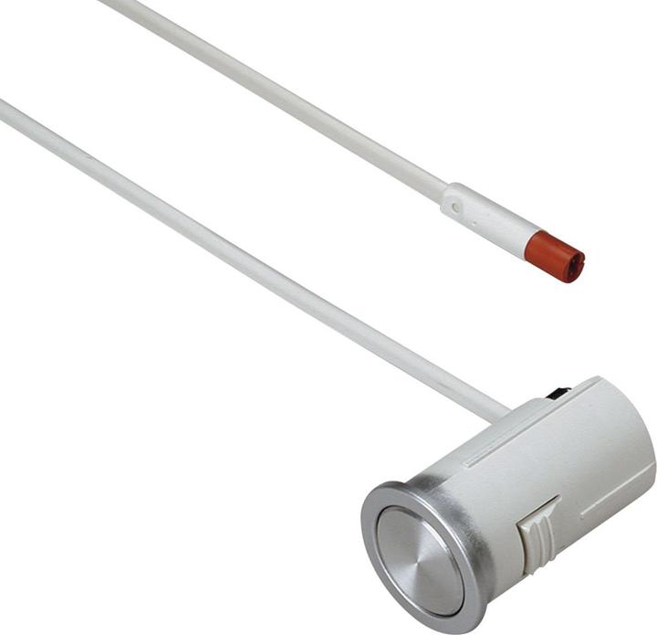 Actual product image Elektra Pressure switch 230 V, 1-pole, with 1000 mm connection cable, matt nickel-plated