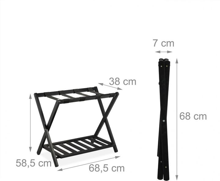 Image du produit Relaxdays Support de valise (Porte-valise)