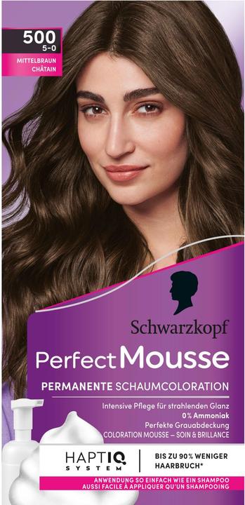 Schwarzkopf Perfect Mousse Schaumcoloration (500 Mittelbraun)