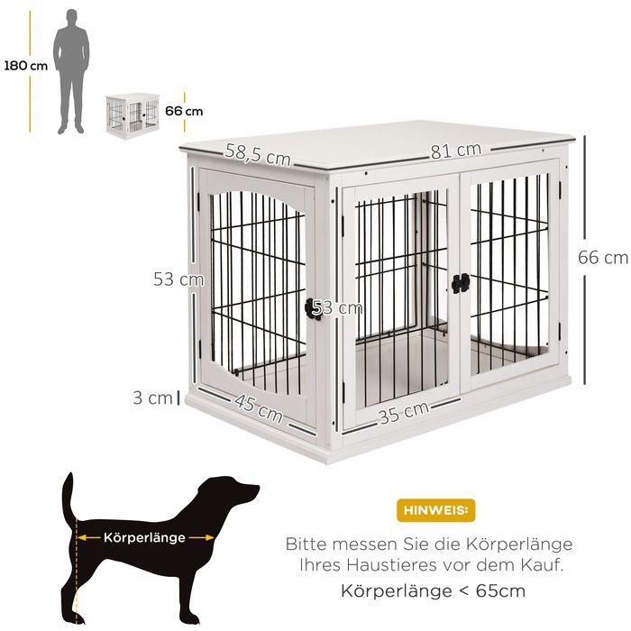 Produktbild Swisshandel24 Hundehütte Hundehaus Transportbox Kleintierkäfig für Innen Hundebox Tierkäfig Haustier MDF Metall We (Hund, Abschliessbar, Faltbar)
