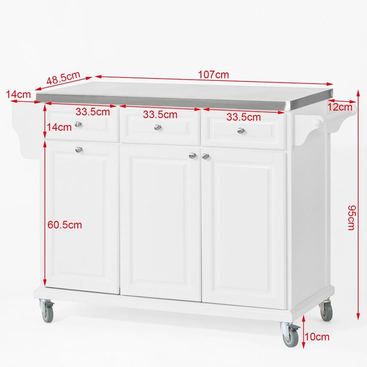 Produktbild SoBuy Kücheninsel (107 x 48.5 x 95 cm)