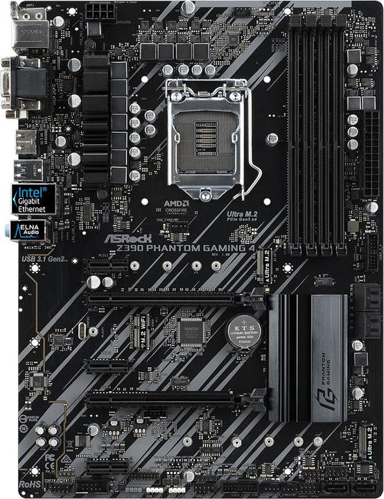 Actual product image AsRock Z390 Phantom Gaming 4 (LGA 1151, Intel Z390, ATX)