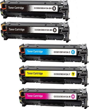 Actual product image Hermex Compatible CP2025dn Toner Cartridges (M, C, FC, Y)