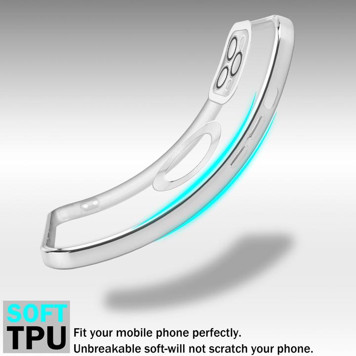 Produktbild Cadorabo TPU Hülle Chrome mit Kameraschutz für Apple iPhone 11 PRO MAX (Apple iPhone 11 Pro Max)