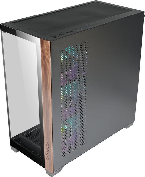 Actual product image Azza Boitier Moyen Tour ATX Neptune RGB avec panneaux vitrés (Noir/Marron) (mATX, ITX, ATX)