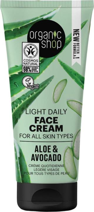 Actual product image Organic Shop Light Daily Face Cream for all skin types Avocado and Aloe (50 ml) (Body cream, 50 ml)