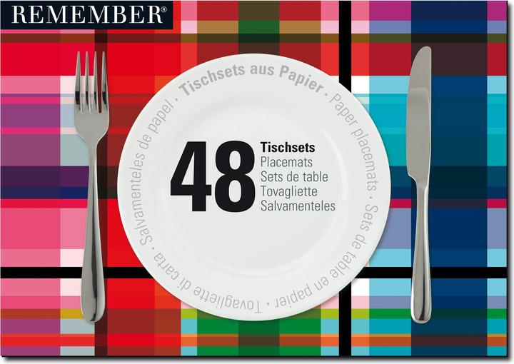 Produktbild Remember PaperPlacemat Tischset-Block mix (48 Stk., 30 x 42 cm)