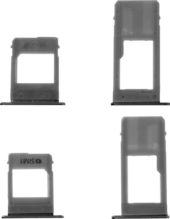 Image du produit Avizar Porte-carte SIM + Porte-carte Micro SD Noir pour Samsung Galaxy A5 2017 (Support de carte SIM)