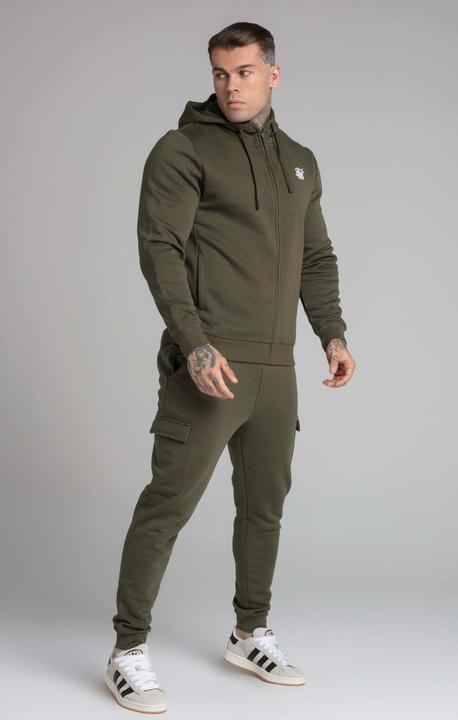 Immagine prodotto Siksilk Felpa con cappuccio Khaki Essential Zip Through Funnel Hoodie (XS)