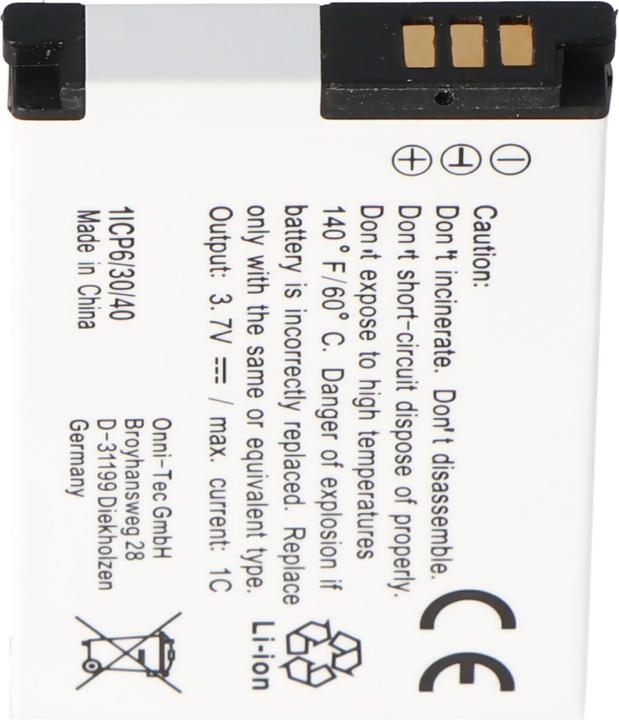 Image du produit Samsung Akku SLB-10A, SLB10A, ES55, HZ10W, L100 (Batterie de l'appareil photo)