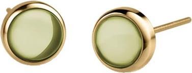 Bering Beautiful gold-plated earrings with green crystals Arctic Symphony 714-255-05