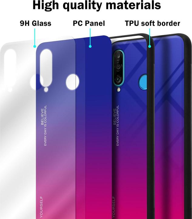 Image du produit Cadorabo Couverture en verre TPU 2 couleurs (Huawei P30 Lite)