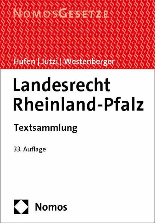 Produktbild Landesrecht Rheinland-Pfalz (Deutsch, Friedhelm Hufen, Siegfried Jutzi, Norbert Westenberger, 2024)