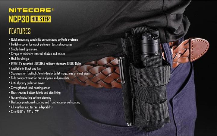 Actual product image Nitecore Nylon holster NCP30 - black