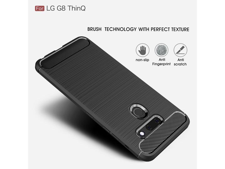 Produktbild Screenguard LG G8 ThinQ Hülle Carbon Brushed Soft TPU (LG G8 ThinQ)