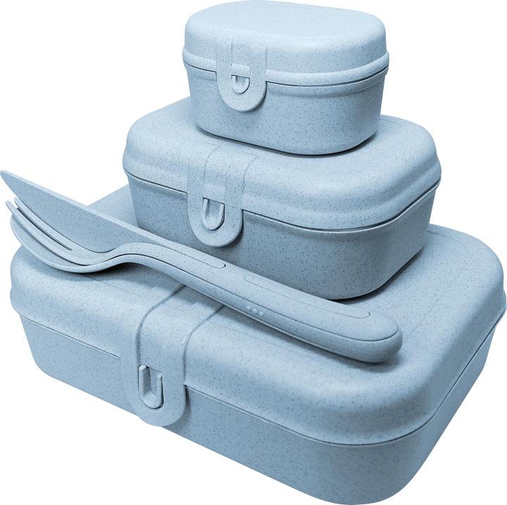 Actual product image Koziol Lunchbox Pascal Ready Organic 4-parts, blue