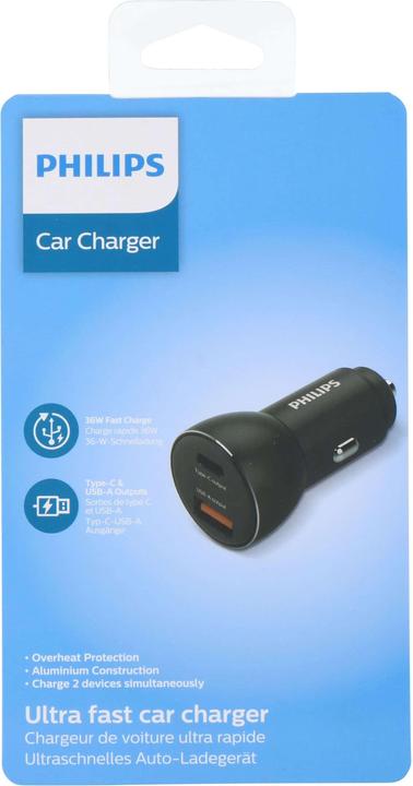Produktbild Philips 1x USB-A Ladegerät 1x USB-C 3A (DLP2521