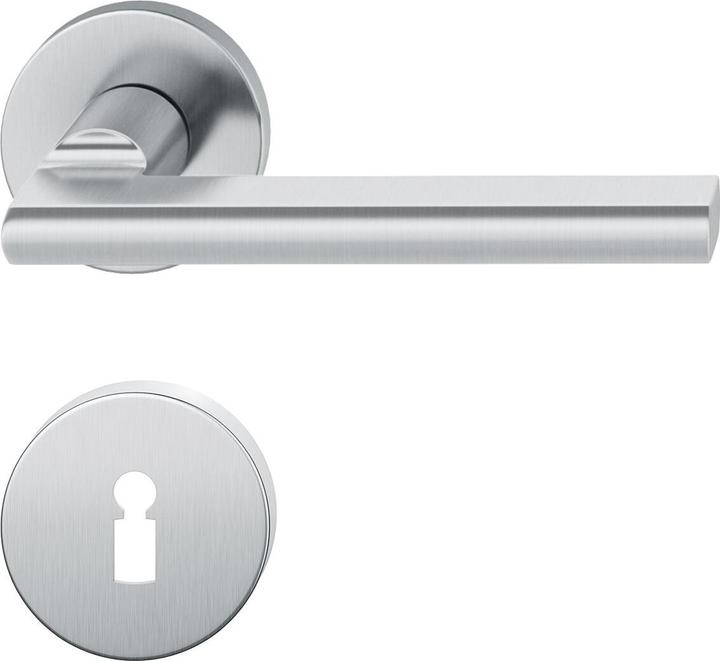 Actual product image FSB Lever handle set 12 1035 ASL on rosette BB, satin stainless steel (Door set)