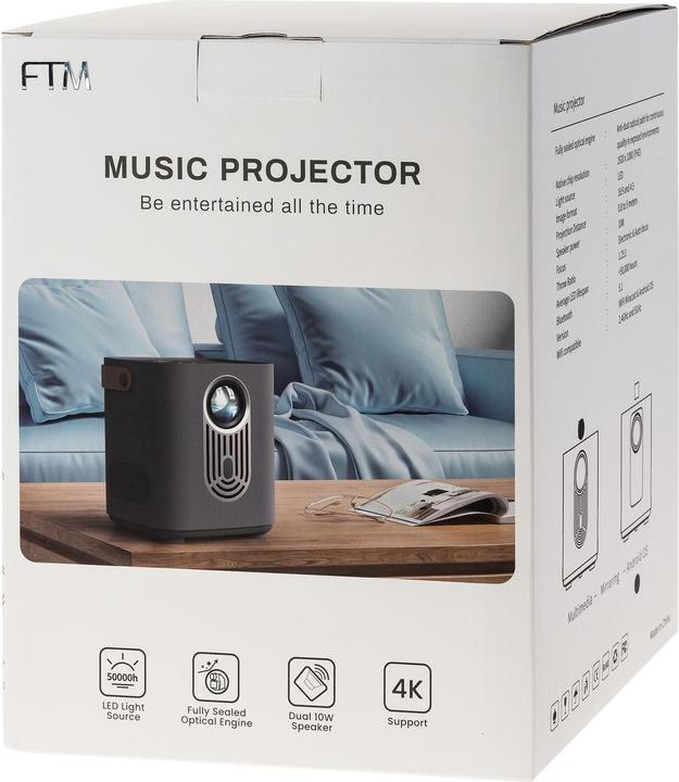 Produktbild FTM Projektor Pro, ANSI-Lumen: 300 lm, Auflösung: 1920 x (Full HD, 300 lm)