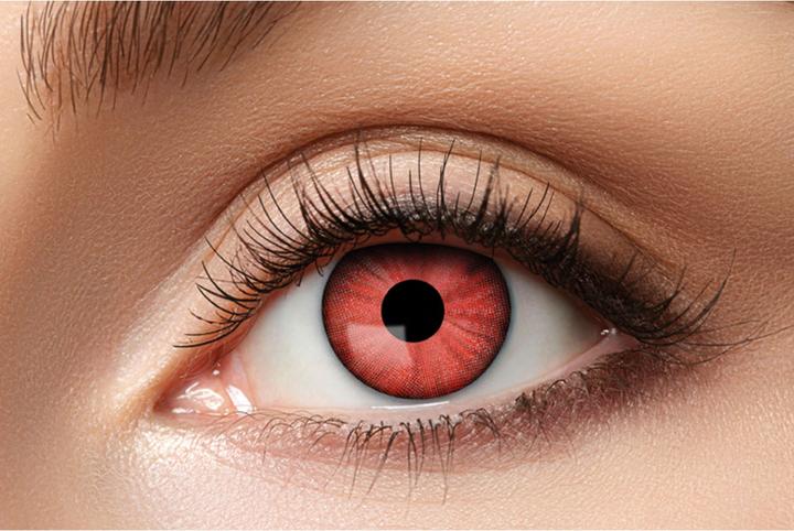 Eyecatcher Elektro Rot Kontaktlinsen Wochenlinsen (Rot)