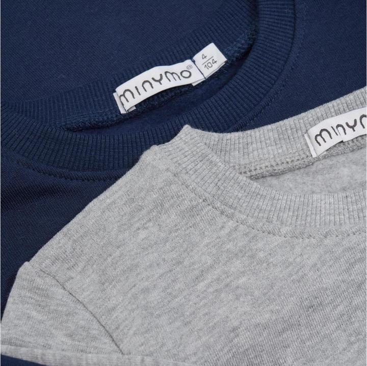 Immagine prodotto Minymo Set di 2 camicie a maniche lunghe grigio melange taglia 104 (104)