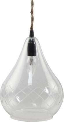 Chic Antique Lamp w. cut handmade, 19cm (E14)