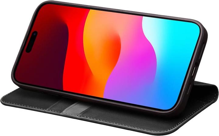 Actual product image QiAlino Fourre Flip cuir véritable mat (Apple iPhone 16 Pro)