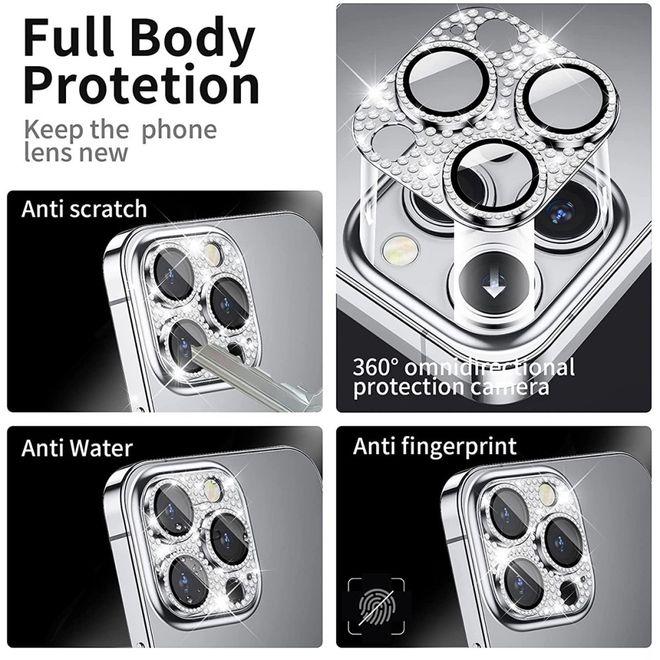 Actual product image Enkay Glass beads metal and tempered glass camera protection (1 Piece, Apple iPhone 16 Pro Max, Apple iPhone 16 Pro)