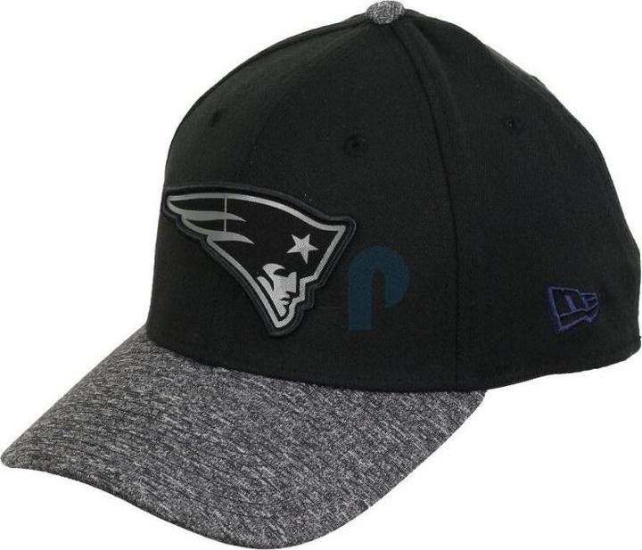 Actual product image New Era 39Thirty Cap - GREY New England Patriots noir (54, 55, 56, 57)