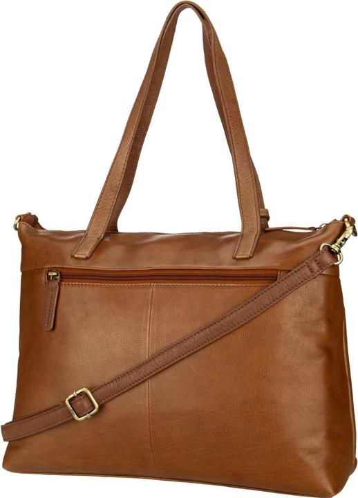 Immagine prodotto Burkely Borsa shopper Norah naturale in pelle con scomparto per laptop da 36 cm (10 l)