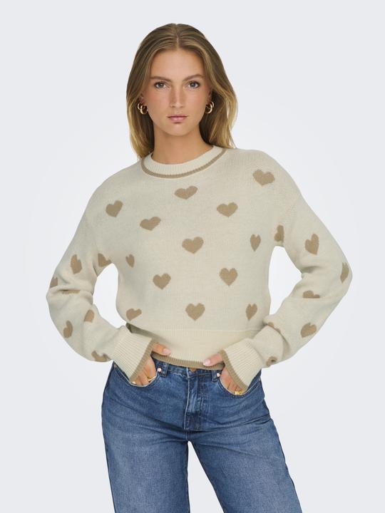 Produktbild JdY Knit Fit Rundhals Gerippte Ärmelbündchen Pullover Strickpullover (L)