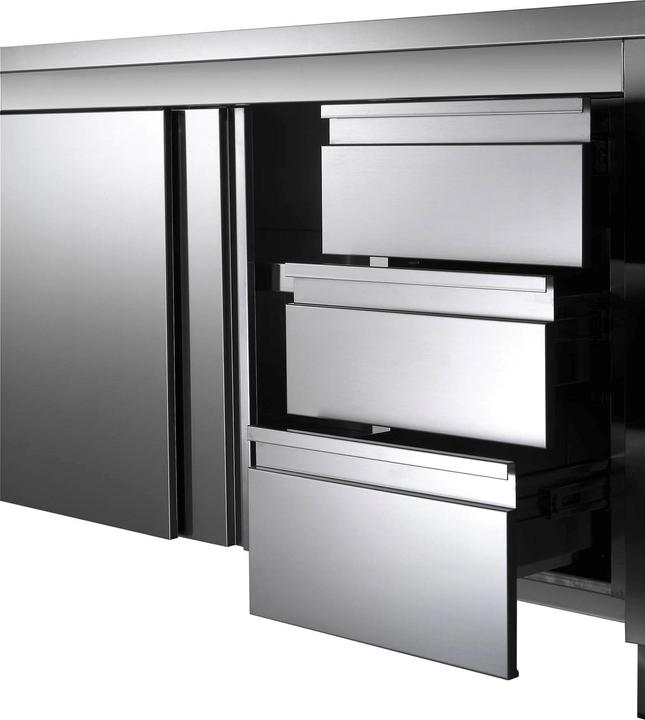 Actual product image Gastro Hero Stainless steel work cabinet ECO with hinged door and drawers