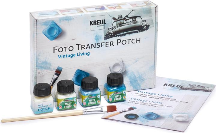 Produktbild Kreul Foto Transfer POTCH, Set "Vintage Living" (Blau, Transparent, 20 ml)