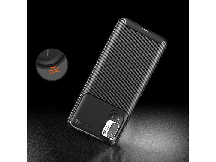 Produktbild Screenguard Xiaomi Redmi Note 10 5G Hülle Carbon Design TPU Case (Xiaomi Redmi Note 10 5G)