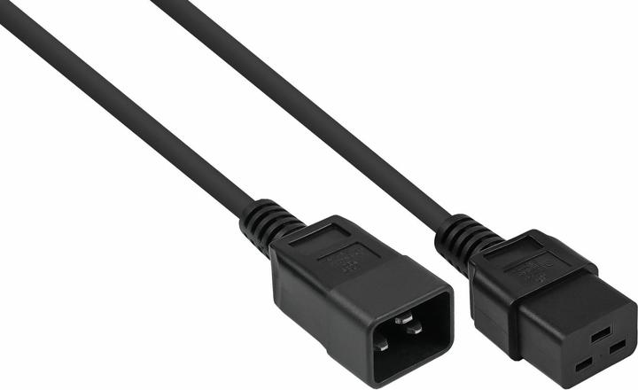 Kabelmeister Power extension C20 to C13 black 5 m (5 m, C19, C20)