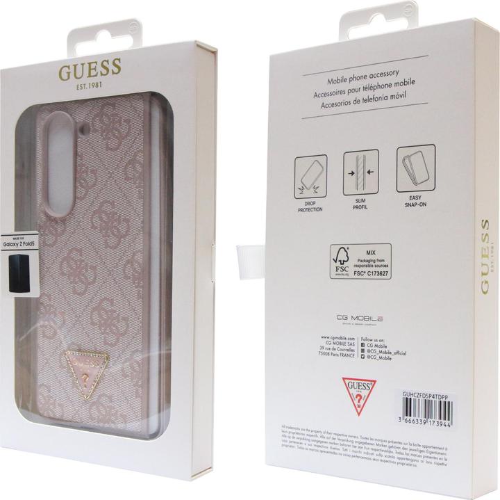 Image du produit Guess 4G Triangle Case Metal Logo pour F946B Samsung Galaxy Z Fold5 - rose (Samsung Galaxy Z Fold5)