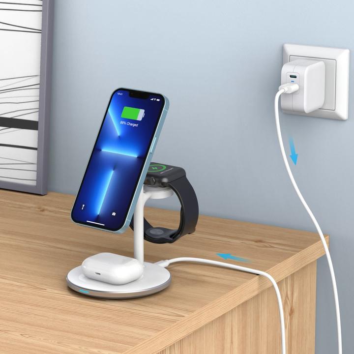 Immagine prodotto Choetech Caricabatterie wireless 3 in 1 da 15W T585 F (15 W)