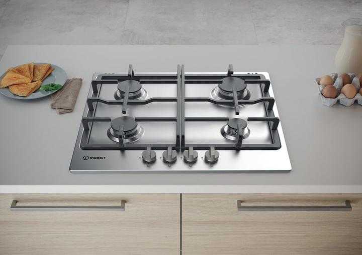 Produktbild Indesit THP 641 IX/I Kochfeld Edelstahl Integriert Gaskochfeld 4 Zone(n)