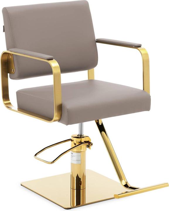 Produktbild Physa Friseurstuhl Fussstütze höhenverstellbar Barber-Stuhl 200 kg Otley Beige & Gold