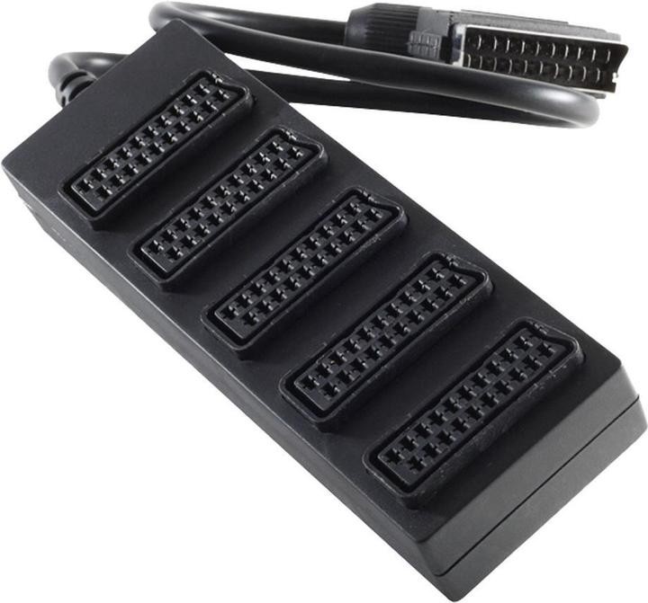 Produktbild Shiverpeaks BS94060 SCART-Kabel 0,5 m SCART (21-pin) 5 x SCART (21-pin) Schwarz (0.50 m, Scart)