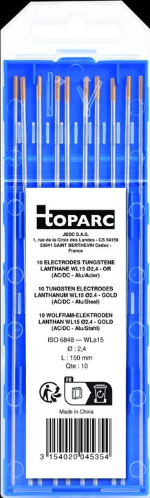 Produktbild GYS Wolfram Elektroden 10 Stk., Lanthan WL15 Ø 2,4 mm