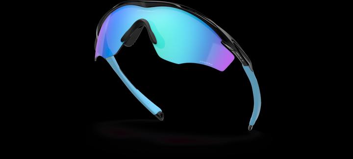 Actual product image Oakley M2 Frame XL cycling glasses (Polished Black, Prizm Sapphire)