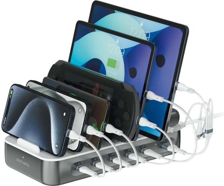 4smarts Ladestation Team 100W 5C/1A inkl. 6 Kabel (100 W)