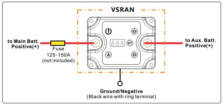 Actual product image Swaytronic VSR relay 12V 150A